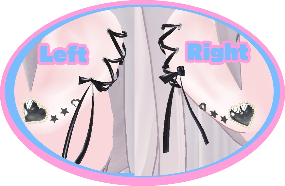 🗝️9アバター対応🎀編み上げイヤカフ&ピアス🗝️