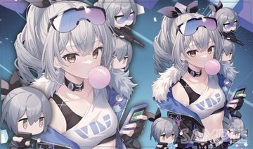 【プレイマット】銀狼（横）