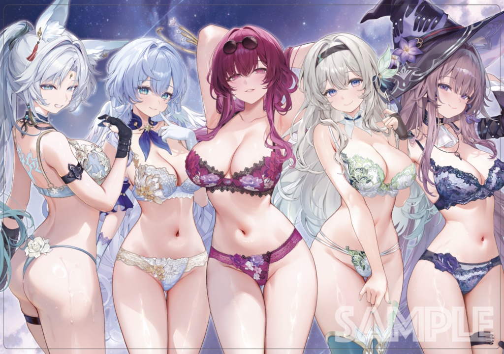 【プレイマット】崩スタ　ヒロインズ（下着）