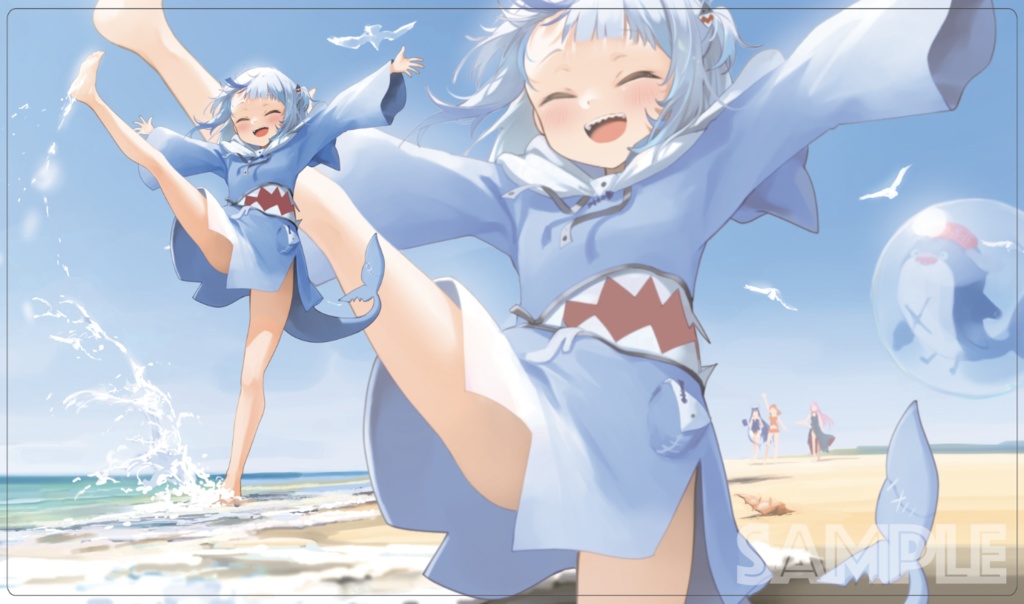 「エア夏コミ」【プレイマット】海辺ぐら（横）