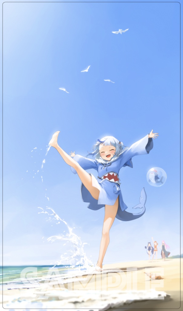 「エア夏コミ」【プレイマット】海辺ぐら（縦）