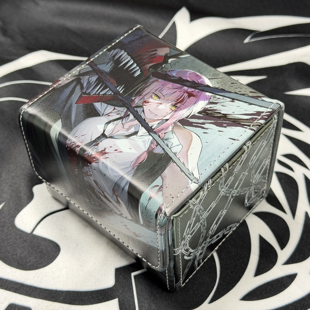 「エア冬コミ」【光る合皮製マグネット繋ぐデッキケース】マキマ＆デンジ