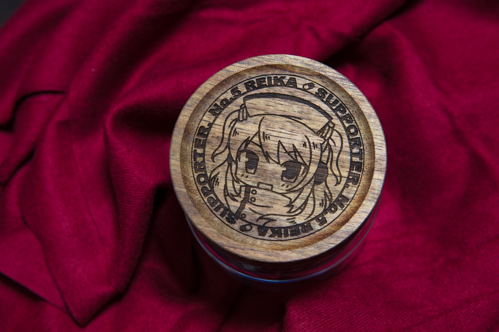 ★木蓋ガラスキャニスター(アカシア)