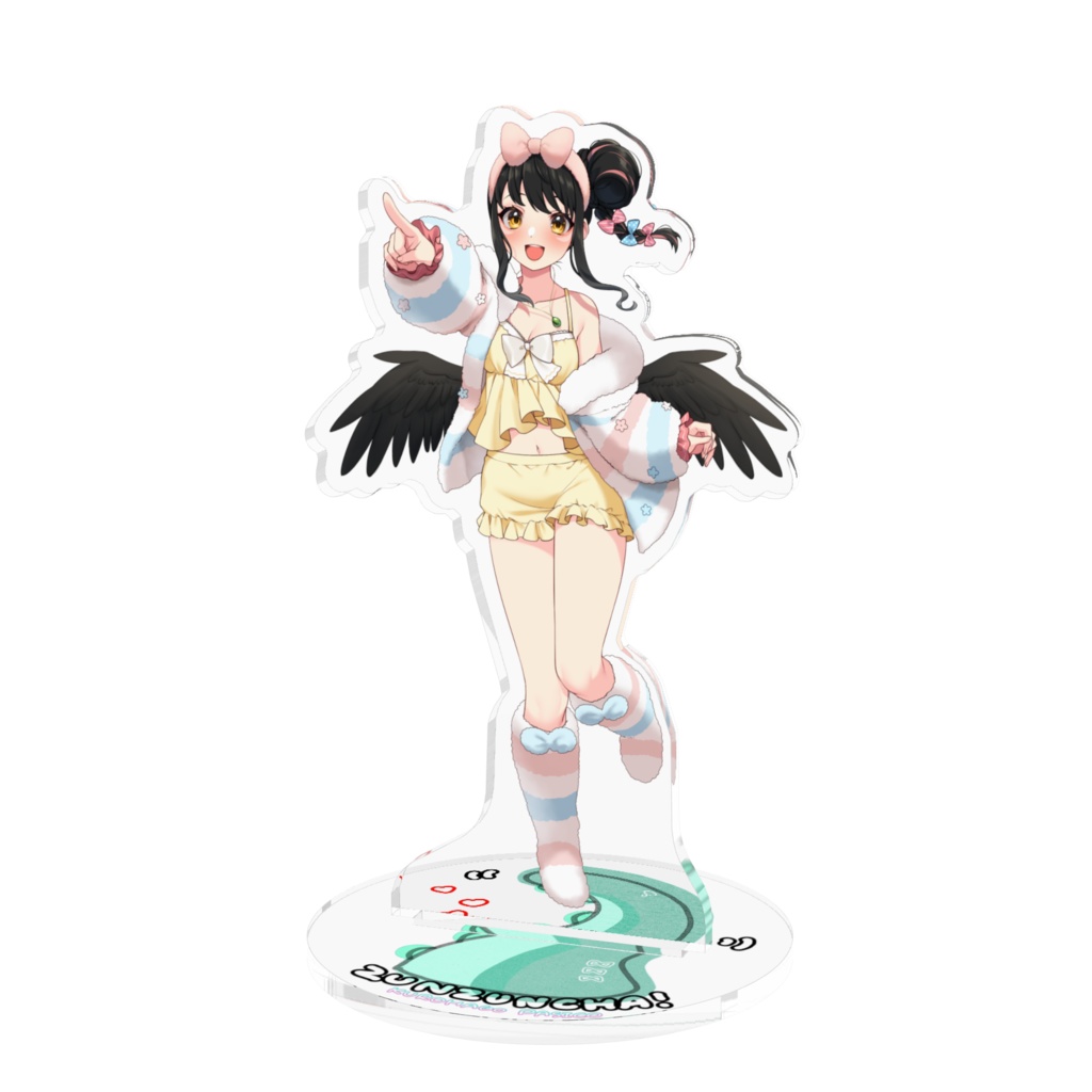 【オリジナル台座】黒羽子ぱしこアクリルスタンド