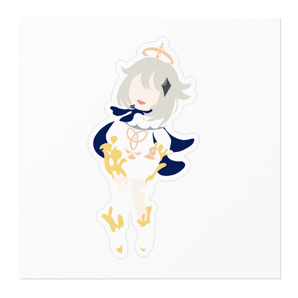 原神 パイモン シルエットステッカー(非公式)