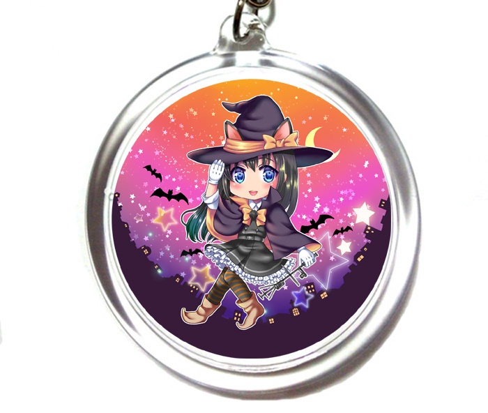 朝潮改二ハロウィンmode・丸形キーホルダー