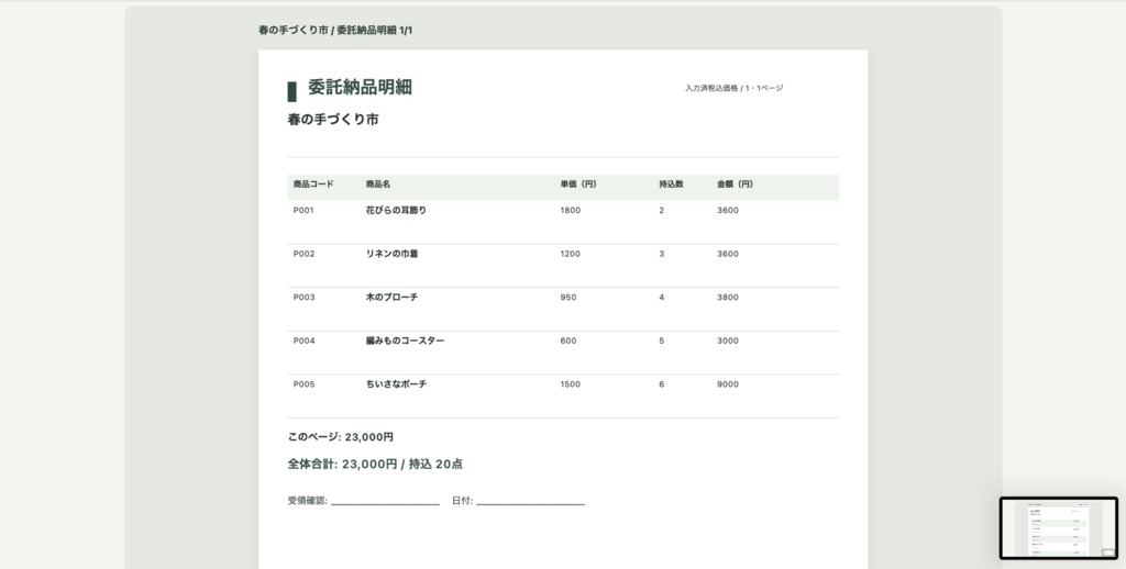 出店・委託準備パック|無料体験版(5商品)