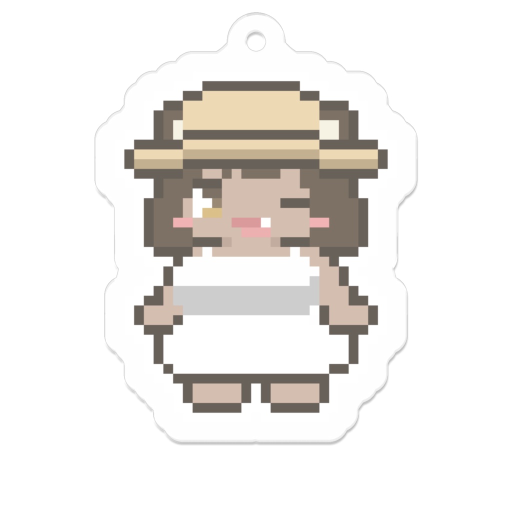 ピクセルくまのキーホルダー