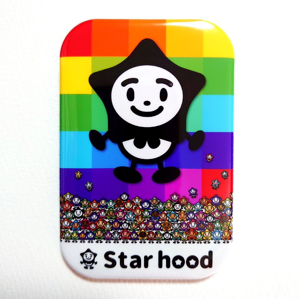 Star hood 角丸缶バッジ