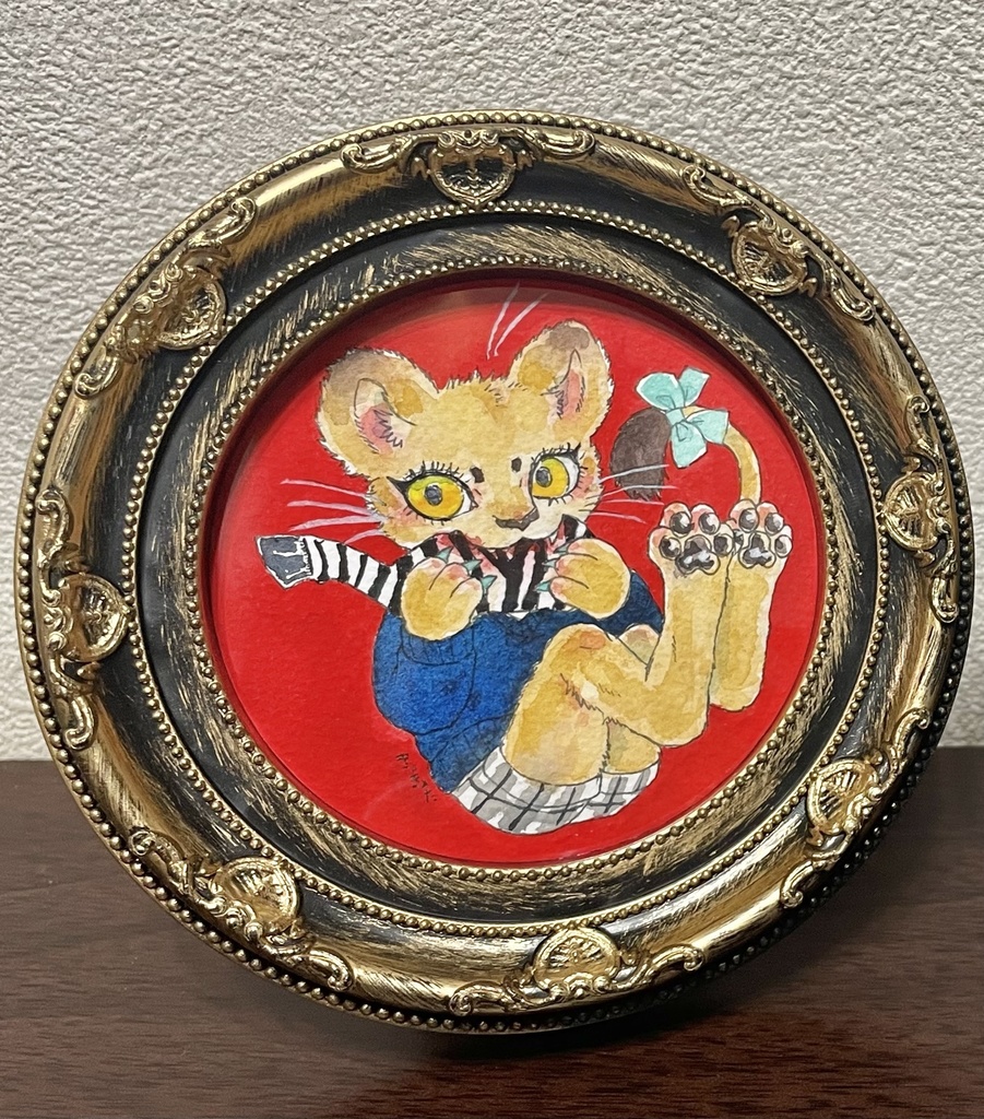 額装作品「ライオン」