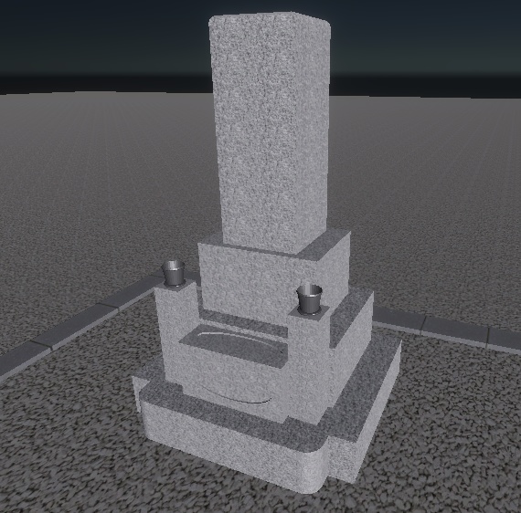 【3Dモデル_FBX】日本のお墓2種