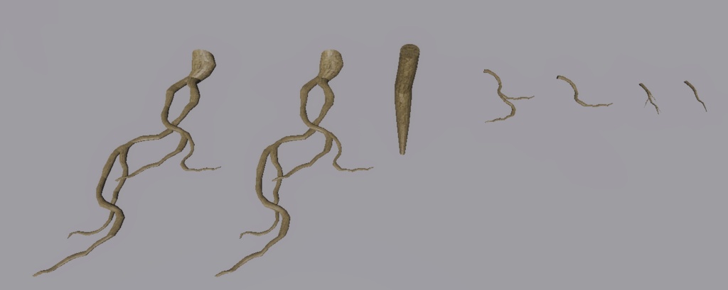 【3Dモデル_FBX】木の根っこ