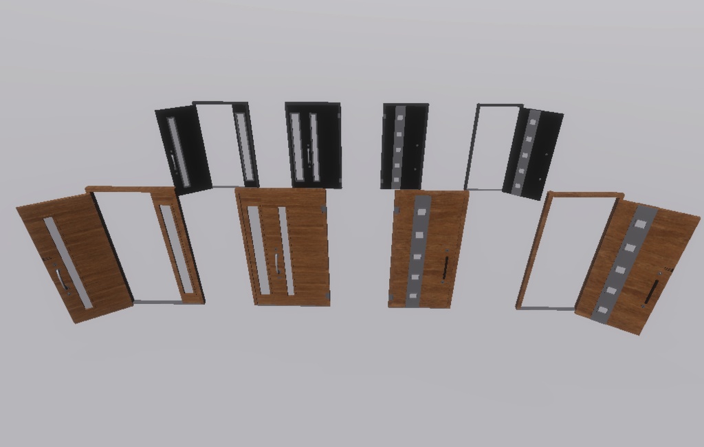 【3Dモデル_FBX】玄関ドア