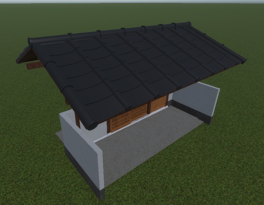 【3Dモデル_FBX】日本屋敷の門