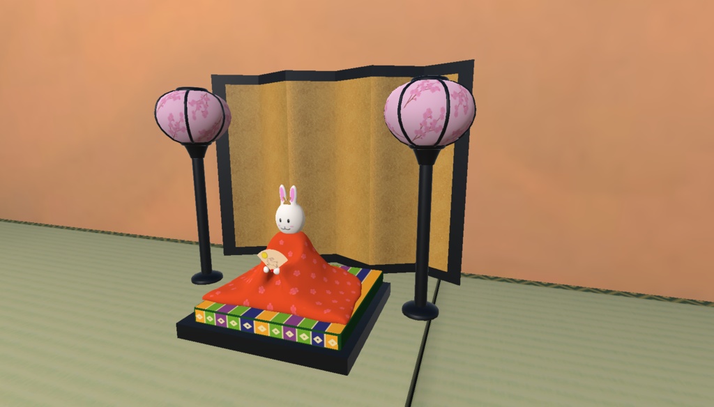 【無料お試し】うさぎのおひなさま【３Dモデル】