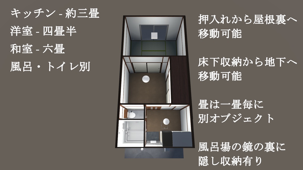 【3DModel】JapaneseCustomizableApartment