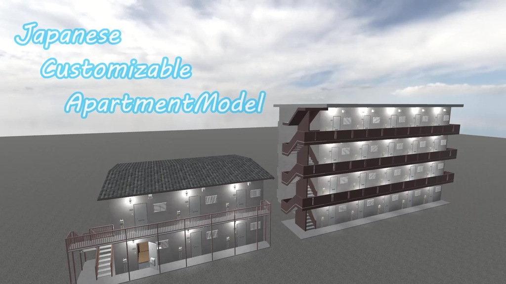【3DModel】JapaneseCustomizableApartment