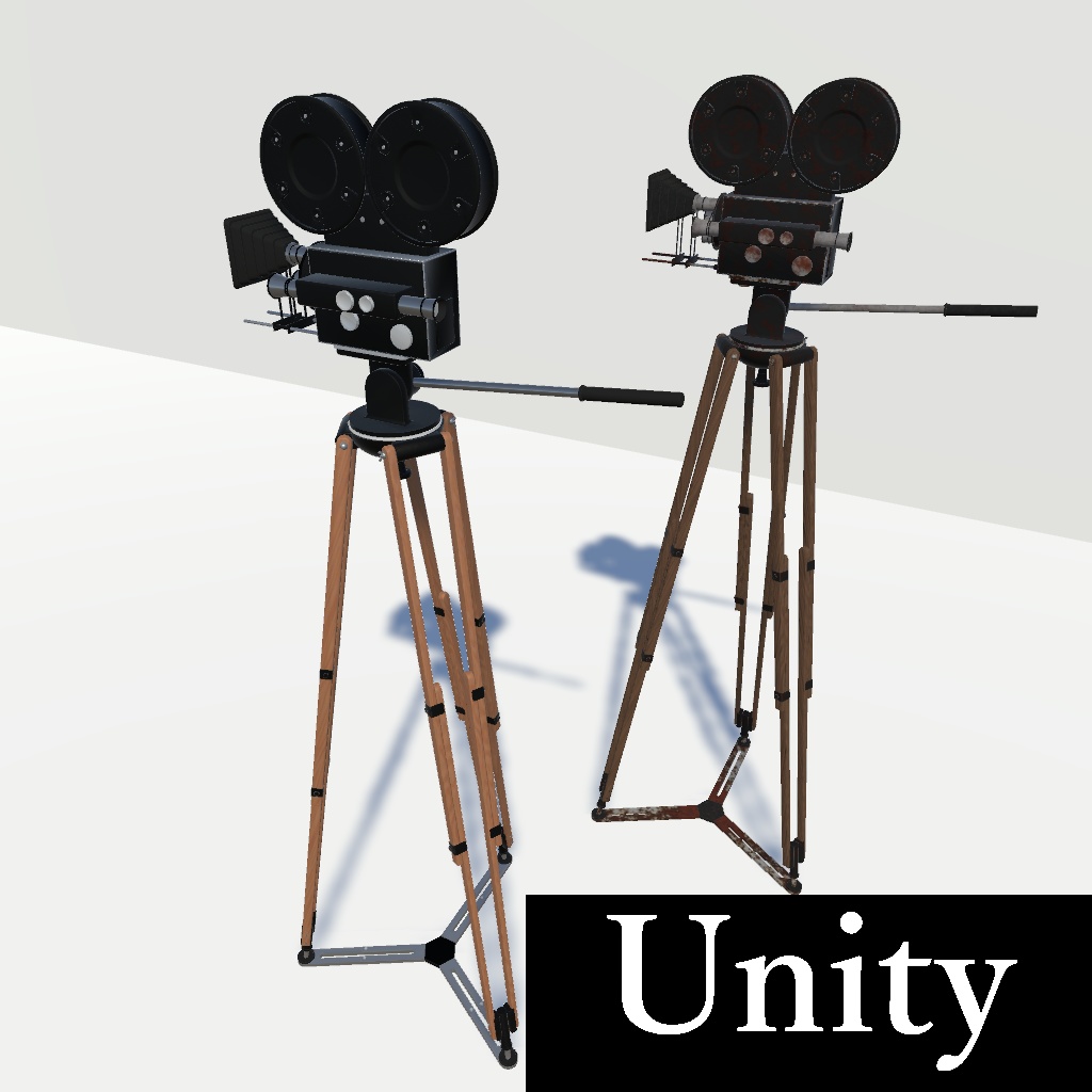 【3Dモデル】レトロ映画セット