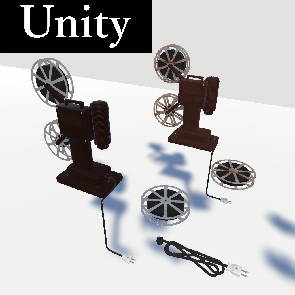 【3Dモデル】レトロ映画セット