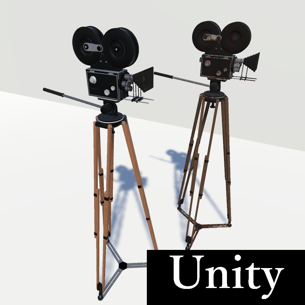 【3Dモデル】レトロ映画セット