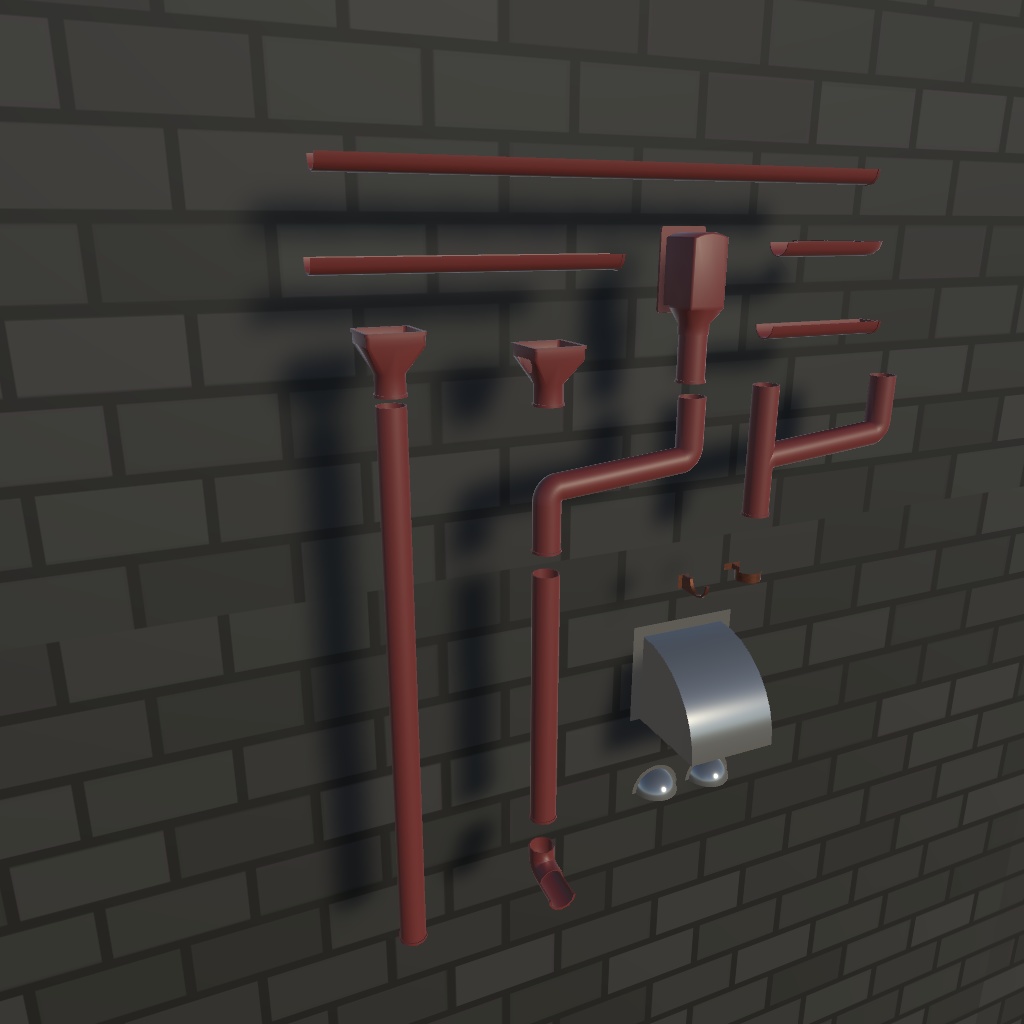 【3Dモデル】外壁パーツセット