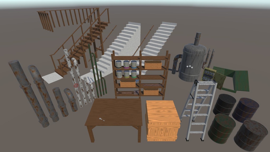 【3Dモデル】地下室アセット