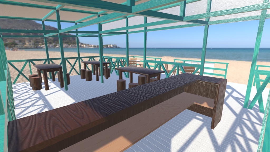 【3Dモデル】海の家