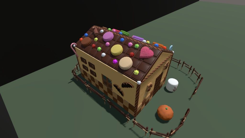 【3Dモデル】お菓子の家【ハロウィン】