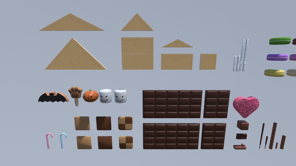 【3Dモデル】お菓子の家【ハロウィン】