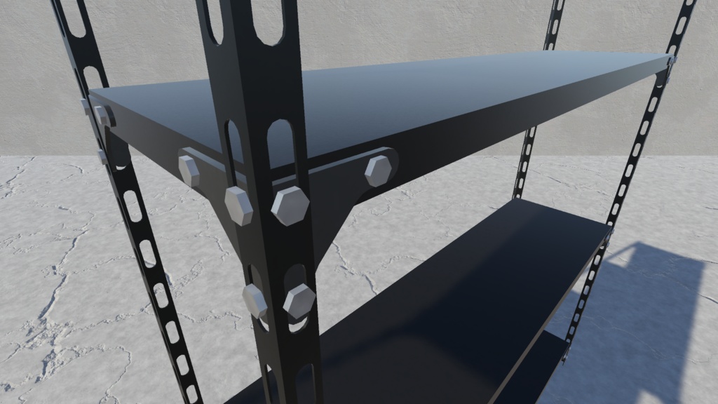 【3Dモデル】Steel Shelf【無料】