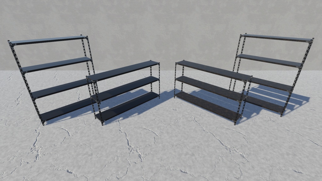 【3Dモデル】Steel Shelf【無料】