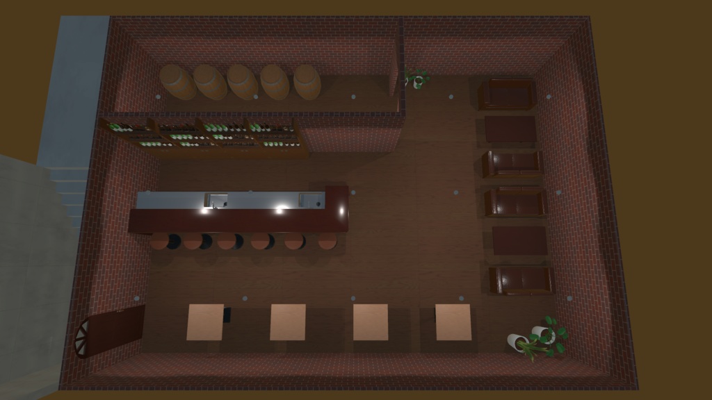 【3Dモデル】地下のバー