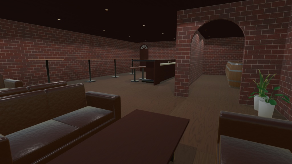 【3Dモデル】地下のバー