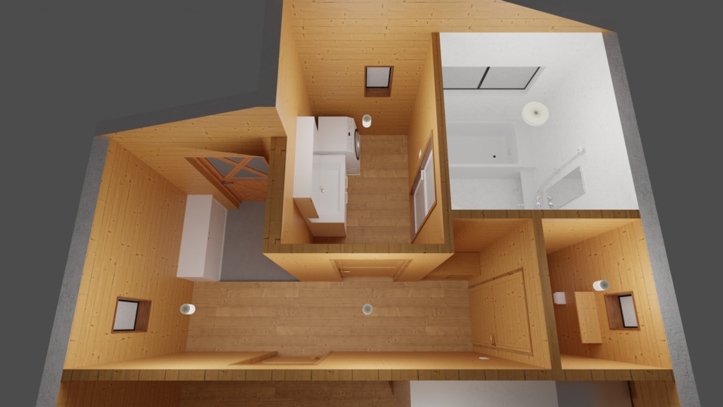 【3Dモデル】海辺のコテージ