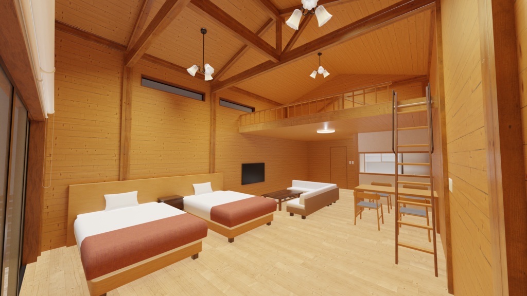 【3Dモデル】海辺のコテージ