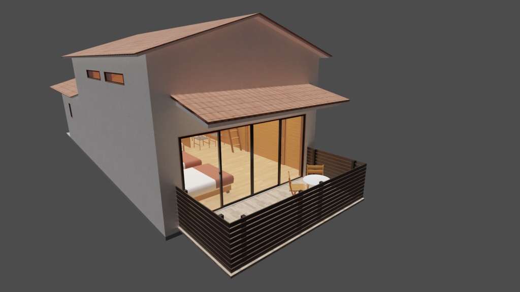 【3Dモデル】海辺のコテージ