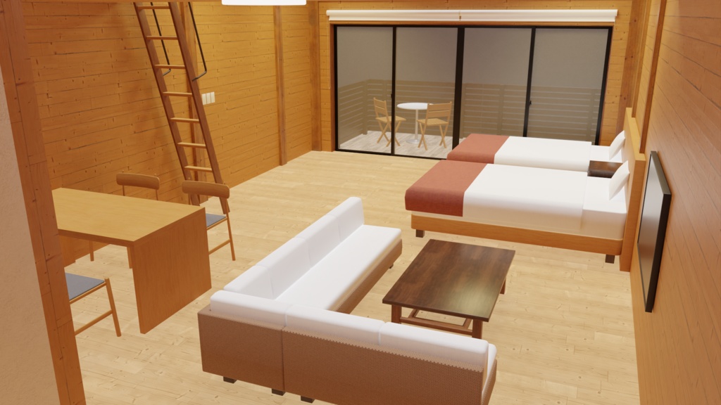 【3Dモデル】海辺のコテージ