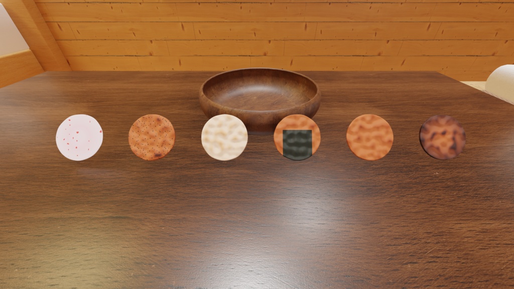 【3Dモデル】せんべい