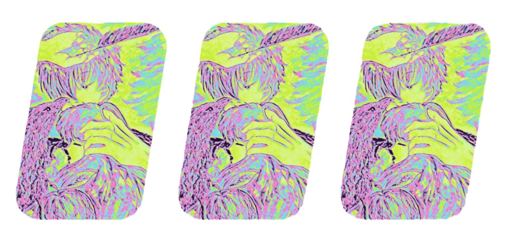 カラスとりんごTシャツ ブラック