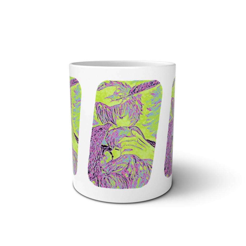 カラスとりんごマグカップ