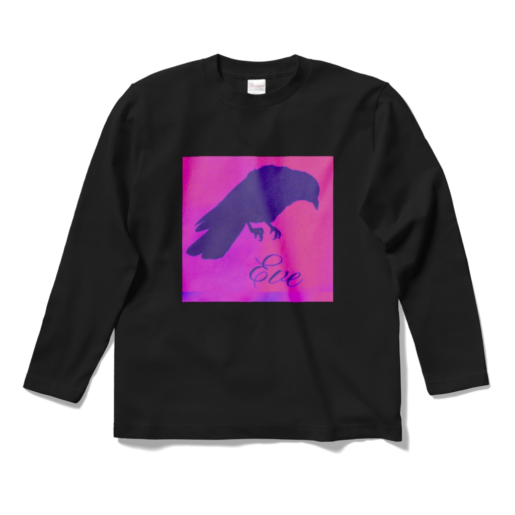 慰撫〜Eve〜ロゴロングスリーブＴシャツ　ブラックa
