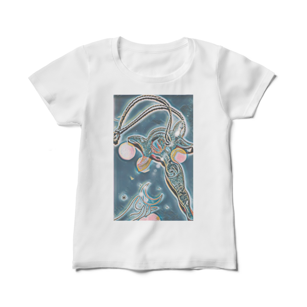 女神の力レディースTシャツ