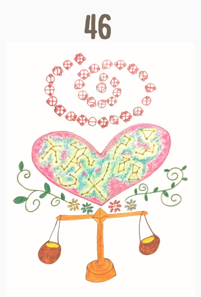 カタカムナTシャツ 第46首 フトマニノ ブラック