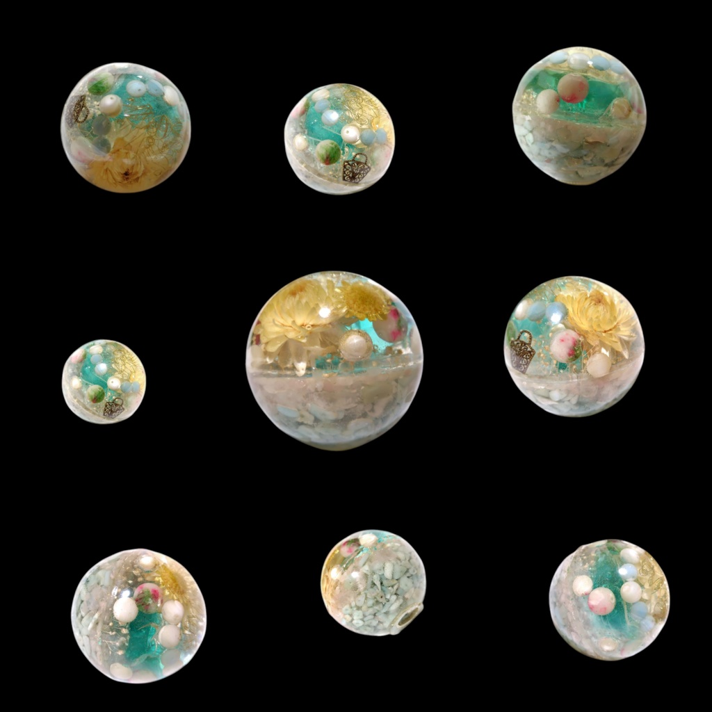 オルゴナイトTシャツ Mercury (マーキュリー) アマゾナイトとマザーオブパールのオルゴナイト