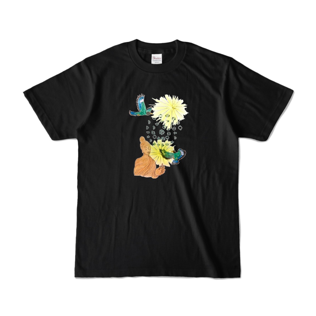 カタカムナTシャツ 第7首 ミスマルノタマ ブラック