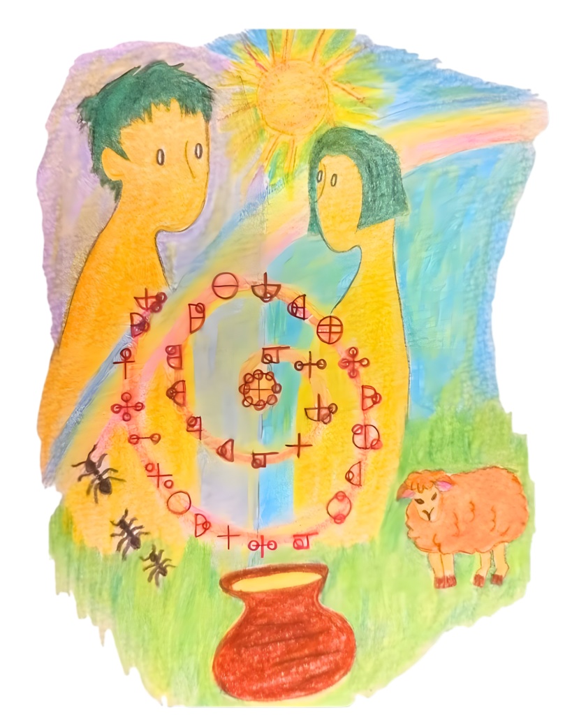 カタカムナTシャツ 第59首 ヒメシマ ブラック