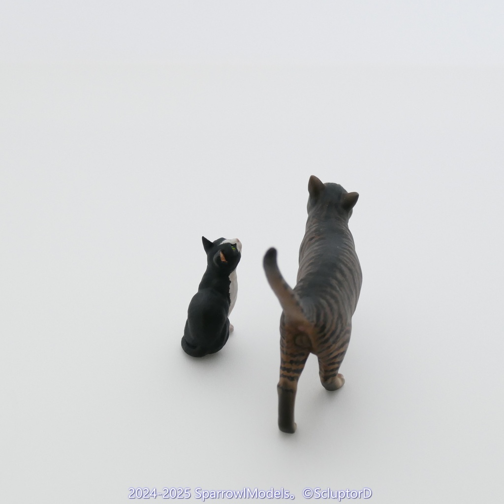 猫と女学生:1/8スケール: ガレージキット