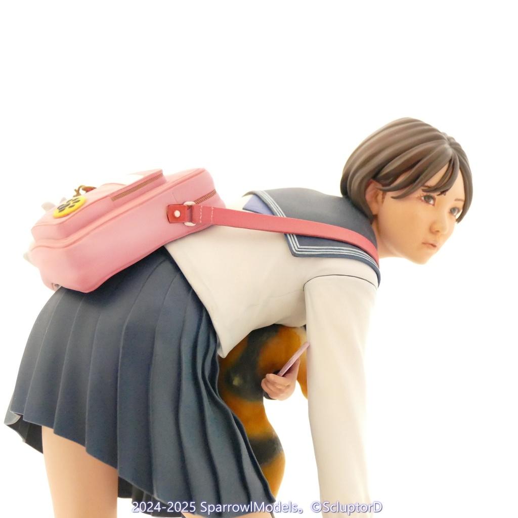 猫と女学生:1/8スケール: ガレージキット