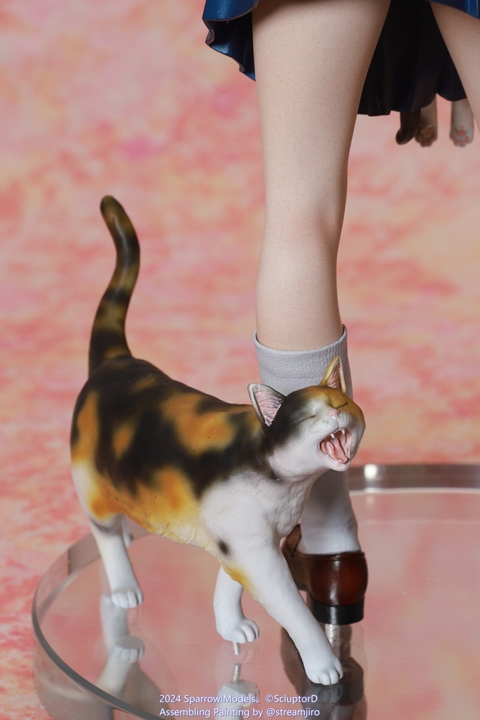 猫と女学生:1/8スケール: ガレージキット