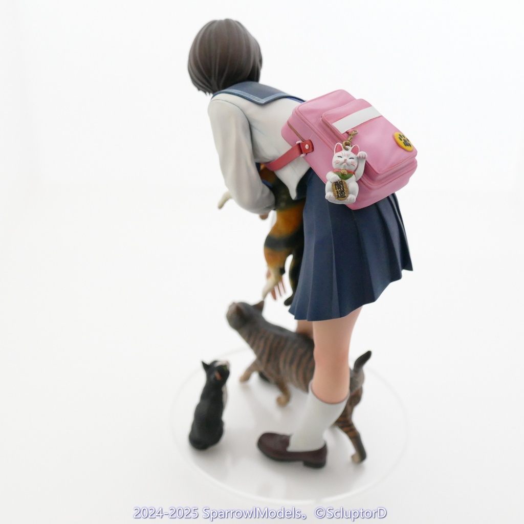 猫と女学生:1/8スケール: ガレージキット